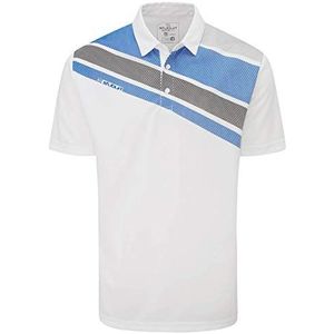 Stuburt Sport Tech golfshirt voor heren, ademend, Wit.