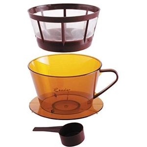 LE'XPRESS Kitchencraft Afdruiprek voor koffie en koffiezetapparaat met koffielepel, kunststof
