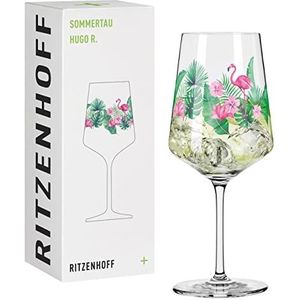 Ritzenhoff Aperitiefglas 500 ml - Serie Sommerdauw - Motief nr. 14 met kleurrijke flamingo