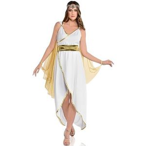 amscan Griekse godin jurk - wit en goud - 8406808