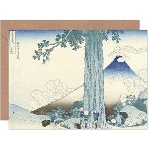 Hokusai Mishima wenskaart, Japanse wenskaart met onbedrukte envelop