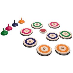 BS Toys - Indoor Curling: Houten curlstenen voor vloervliegen! Geschikt voor alle ondergronden.