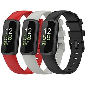 Chofit 3 stuks vervangende polsbandjes van zachte siliconen compatibel met de Fitbit Inspire 3 activity tracker