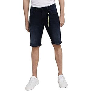TOM TAILOR Denim Regular fit heren jeans shorts, 10170 - blauw zwart denim