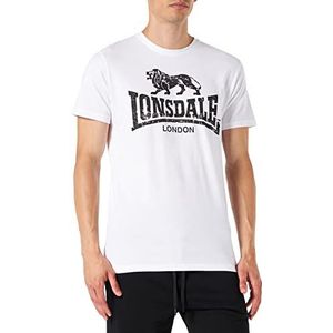 Lonsdale Silverhill T-shirt voor heren, regular fit, Wit/Zwart