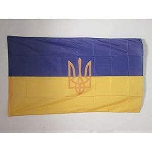 AZ FLAG Oekraïense vlag met wapens, 90 x 60 cm, Oekraïense vlag, 60 x 90 cm