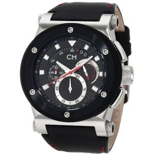 Carlo Monti - CM701-122 – herenhorloge – kwarts – analoog – stopwatch – armband van zwart leer
