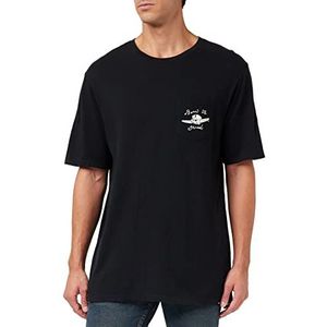 Hurley EVD Wash T-shirt voor heren Born to Shred Pkt Tee Ss, zwart.