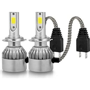 LEOFLA Paar LED-lampen voor auto en motorfiets C6 H4 6000 K koplampen wit licht lampen
