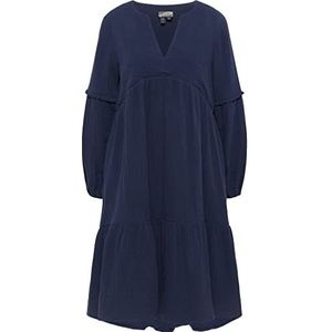DreiMaster Vintage dames midi-jurk incus, Navy Blauw