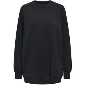 ONLY Onlbella L/S Ub CC SWT dames sweatshirt lange ronde hals, Zwart / Details: geen badge