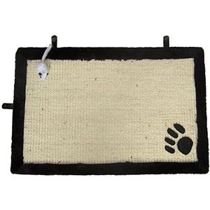 AIME Krabmat voor katten, tapijt van duurzaam sisal, mat met muisspeelgoed, afmetingen 35 x 55 cm