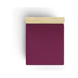 Premium Ranforce Double Small Fitted Sheet (DE), 100% coton, 130 x 190 + 30 cm, 155 fils, violet | Lavable en machine à 30 °C, doux et durable