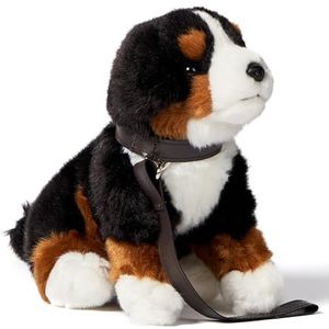 Uni-Toys - Berner puppy zittend met lijn - 19 cm (hoogte) - pluche hond - huisdier - pluche