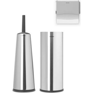 Brabantia Set van 3 toiletaccessoires, collectie Renew - Matt Steel