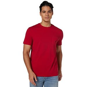 Nautica T-shirt met korte mouwen voor heren met ronde hals en zak, Nautica rood