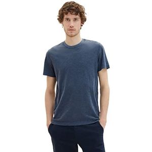 TOM TAILOR T-shirt pour homme au look délavé, 10877 - Bleu chiné, XL