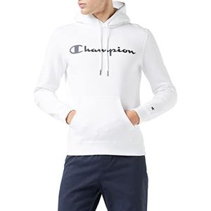 Champion Legacy Classic Logo Hoodie voor heren, Wit.