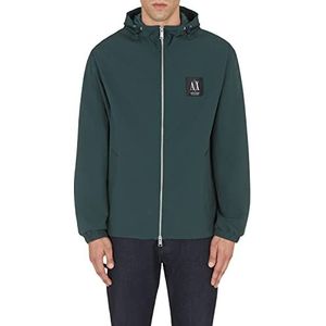 Armani Exchange Basics By Armani nylon jas, uniseks jas, Groene pijnboompitten.