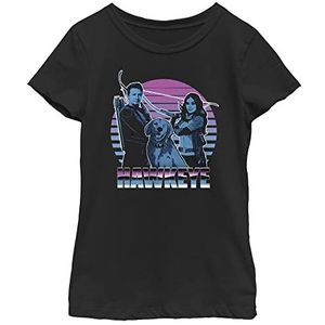 Marvel Hawkeye World's Greatest Archer Girls T-shirt, korte mouwen, zwart, M, zwart.