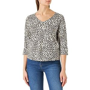 Part Two Riekespw TS Regular Fit 3/4 Sleeve T-shirt, dames, Neutral Leo Print, L, Neutral Leo Print