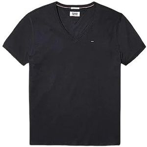 Tommy Hilfiger TJM Original T-shirt voor heren, V-hals, jersey, Tommy Black, 3XL grote maten Tall, Zwart Tommy