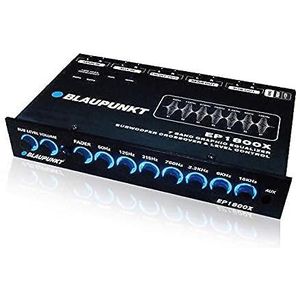 Blaupunkt EP1800X 7-bands audio grafische equalizer voor de auto met 3,5 mm AUX-ingang voor, RCA aux-ingang achter en high-level luidsprekeringangen