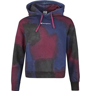 Champion Color Story Tie Dye dames capuchonpullover, nero/fuchsia/blauw, XS, Nero/Fucsia/Blu