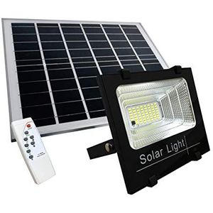 TEMPO DI SALDI Led-schijnwerper, 100 W, SMD, wit licht, met zonnepaneel, sensor en afstandsbediening