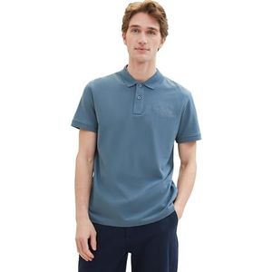 TOM TAILOR 1042152 Poloshirt voor heren, 1 stuk, 10877 - blauw gemêleerd