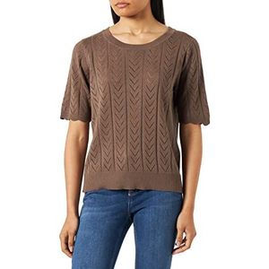 Vila T-shirt en tricot pour femme, marron, XL