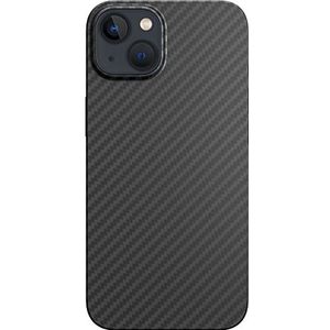 Black Rock - Ultradun carbon hoesje geschikt voor Apple iPhone 14 | premium kwaliteit aramide mobiele telefoon hoes, glasvezel cover, draadloos opladen, premium kwaliteit (zwart)