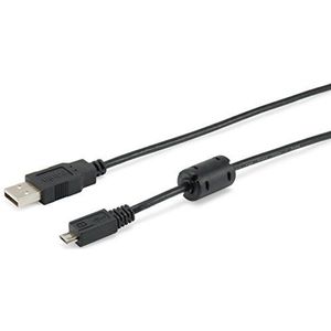 Equip USB 2.0 kabel A-> Micro B stekker / 1,80 m zwart