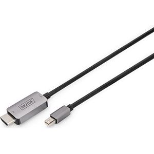 DIGITUS 8K Mini DisplayPort vers HDMI Câble adaptateur - Displayport 1.4 - HDMI 2.1-8K/60Hz - Plug&Play - contacts dorés - 1m - noir