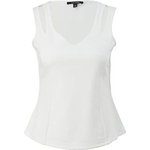 Comma T-shirt zonder mouwen, voor dames, wit 0120, 34, wit 0120