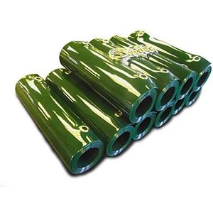 TUSKER INDUSTRIAL SAFETY PVC lamellengordijn groen voor 2m breedte 10 strepen 1,83m met oogjes en splitringen