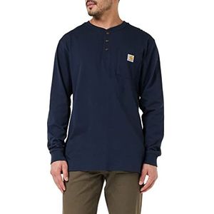 Carhartt Workwear Henley Pocket Werk-T-shirt voor heren, Navy Blauw