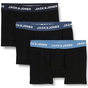 JACK & JONES Jacsolid Trunks Boxershorts voor heren, 3 stuks, zwart/verpakking: WB Color - Navy Blazer - Vintage Indigo - Coronet Blue