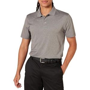 Amazon Essentials Sneldrogend golfpoloshirt voor heren, slim fit, grijs gemêleerd, maat S
