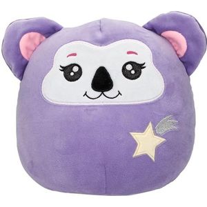 Depesche 13041 Ylvi Swoppies pluche dier Koala paars met lichteffect, vallende ster en ronde oren, ca. 20 cm