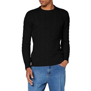 Schott NYC Pullover/sweater, heren, zwart.