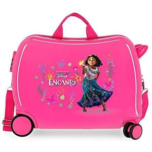 Disney Encanto Kinderkoffer, roze, 50 x 39 x 20 cm, stijve ABS-zijsluiting, 34 l, 1,8 kg, 4 wielen, roze, toiletkoffer, Roze, toiletkoffer