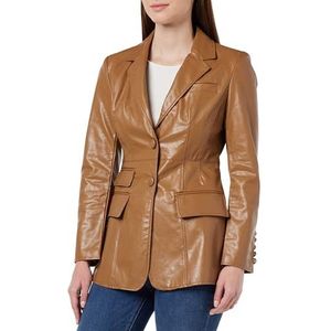 NALLY Blazer en simili cuir pour femme 29026788-NA02, Camel, S, camel, S