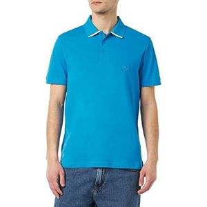 Tommy Hilfiger Poloshirt voor heren met normale kraag S/S, lichtblauw, L, Helder blauw.
