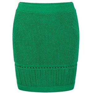 LEOMIA Mini jupe en tricot pour femme, vert forêt, M