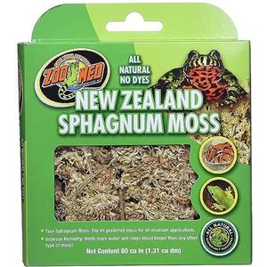 ZooMed CF3-NZE New Zealand Sphagnum Moss, Natuurlijke Turfmos-Substraat Voor Vochtregulering In Het Terrarium, 1x31 l, Mosgroen