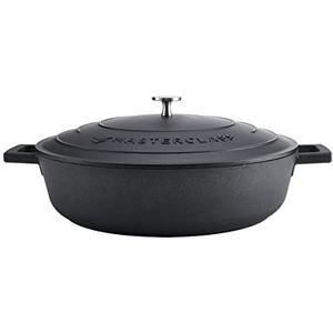 Braadpan, Laag, Gietaluminium, 32 CM, 5 L, Zwart - MasterClass