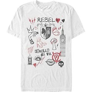 Disney Dnca-Rebel Queen Organic Unisex T-Shirt Korte Mouw Wit XXL, Weiss