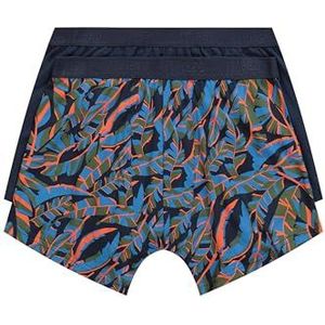 JP 1880 Halflange herenbroek met Flexnamic, Aop, Dp boxershorts voor heren, Navy Blauw