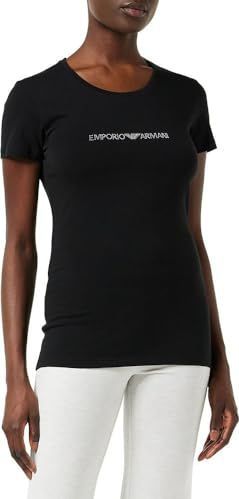 Emporio Armani Underwear T-shirt voor dames, zwart, S, zwart.